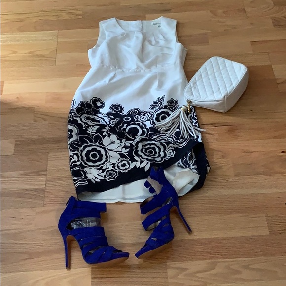 Banana Republic silk dress Floral B&W - Picture 7 of 8